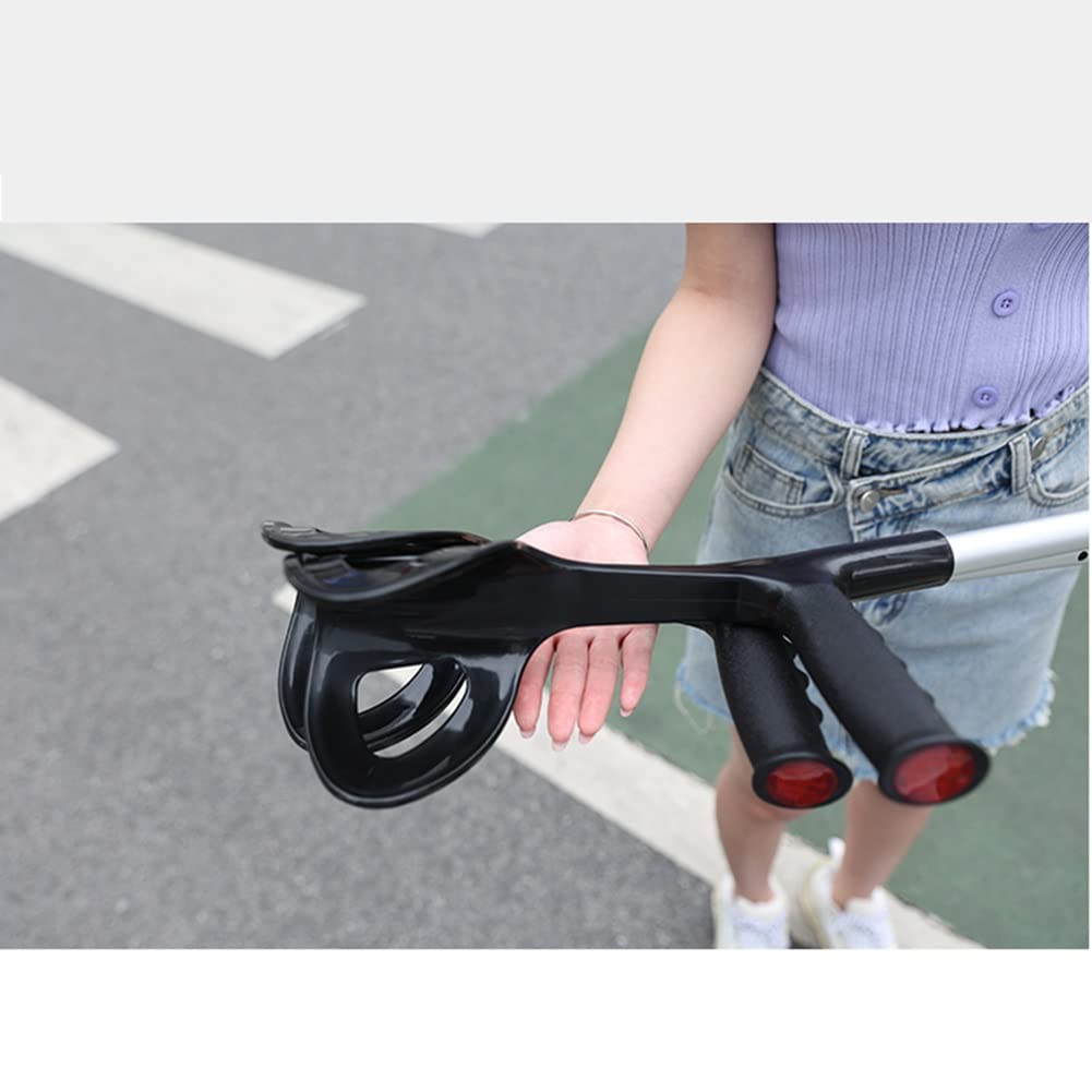 Muletas de antebrazo para adultos, muletas de antebrazo ajustables y livianas con asas de goma, agarre cómodo, muletas médicas para caminar, altura aplicable: 140-190 cm (Size : 2 Counts) Double the