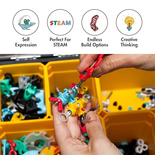 Image of The Off Bits Educational STEM Toys for 6+: Robot Toy Building Sets, 3-in-1 Engineering Kit for Boys and Girls, Build Your Own STEM Building Toys with Endless Possibilities (Family Kit)