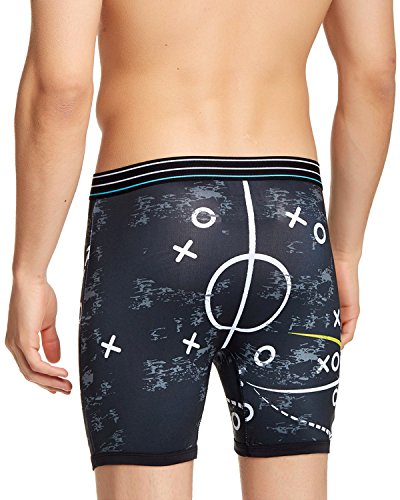 Men's Active Sport Performance Boxer Brief - BlacK/White - Medium2