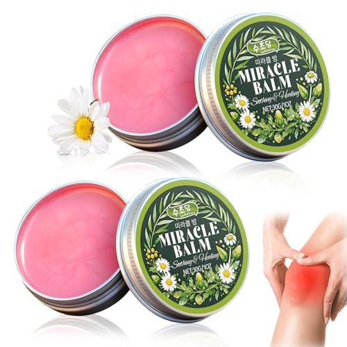 2 Pcs Baume Miracle, Miracle Balm,Gel de Massage Rafraîchissant, Aume à Base de Plantes, Crème Conjointe Apaisante, pour Muscles et Articulations Fatigués, Soin pour Douleurs et Tensions Forsales