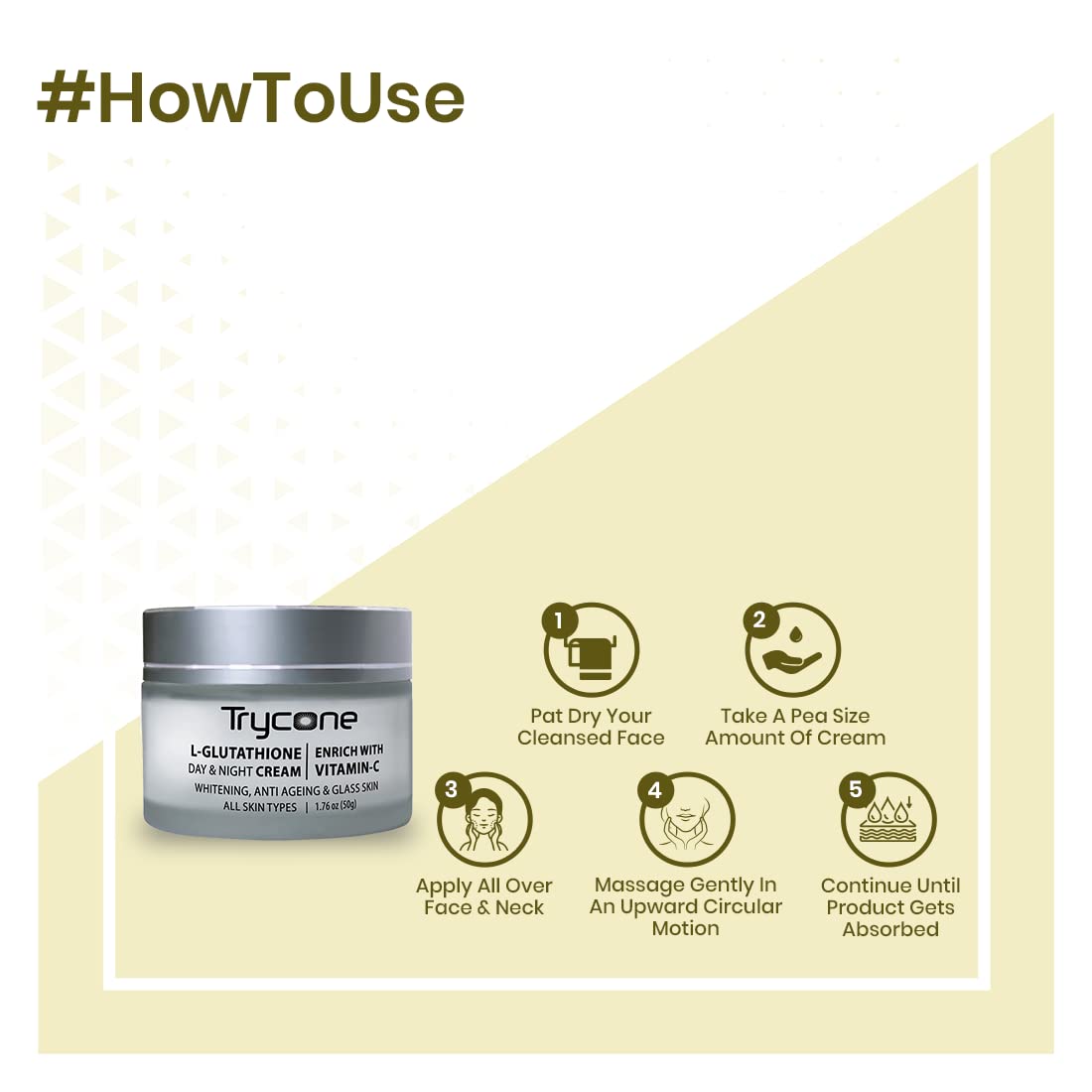 Buy Trycone L Glutathione and Vitamin C Face Cream for Skin Whitening