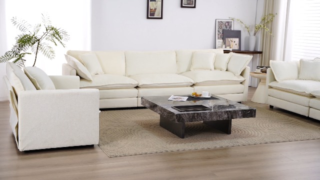 Amazon.com: Beige White Oversized Single Cloud Sofa Couch, Modern