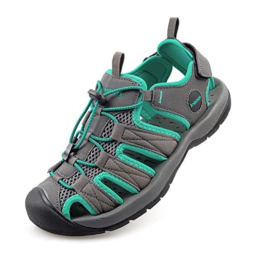 Knixmax Sandalias Deportivas Mujer para Verano Sandalia de Senderismo Exterior Ligeras Antideslizantes Casual Trekking Sandalias Verde EU 39