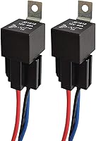 Gebildet 2-Pack JD1912 12V 40A 4-Pin SPST Relay Harness with Diode & 12AWG Wire for Car Truck Van Motorcycle Boat
