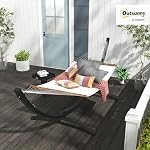 Outsunny 12' Hammock Stand with Steel Frame, Hammock Chair Stand Only for Garden, Camping, Picnic, Outdoor, Patio, 330lbs Capacity, Grey