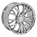 OE Wheels CV22 18 Inch Rims Fit C6 Corvette 5x120.65 18x8.5 / 19x10 Chrome - Hollander 5734 (Set of 4)