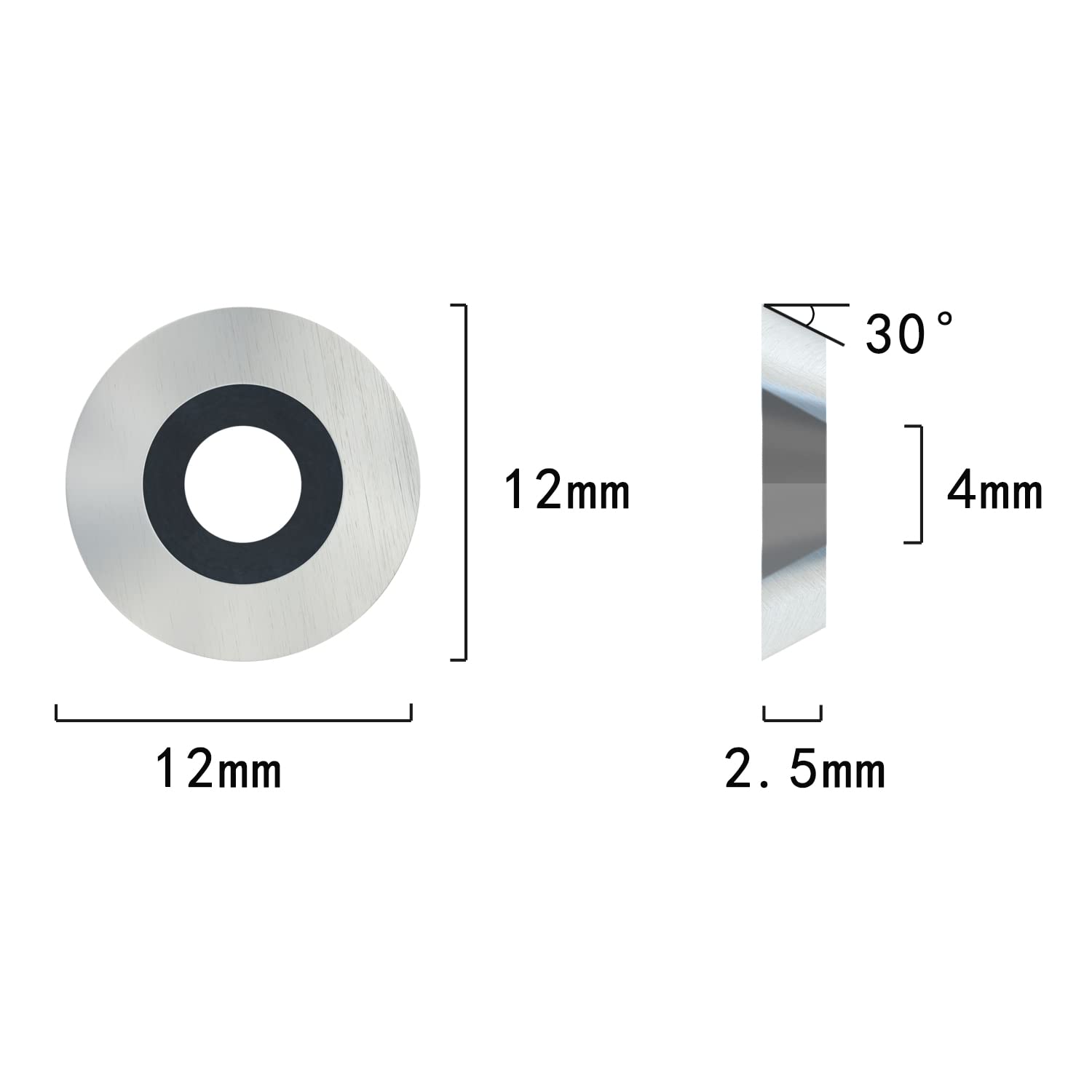 Aogbra 8-Piece Tungsten Carbide Insert Set For Wood Lathe Tools – Includes Square, Round & Diamond Cutters With Screws - View #4