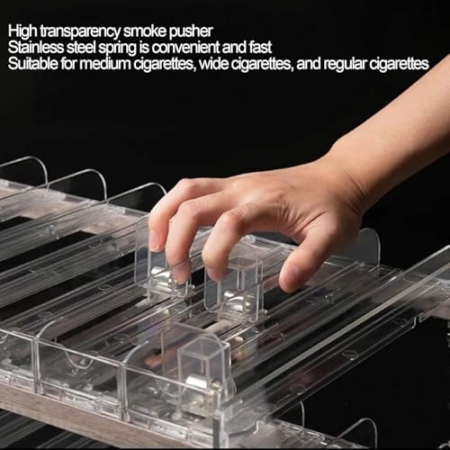 Multifunctional Automatic Cigarette Pusher Shelf for Market Store Retail，Cigarette Display Rack Shelf for Stores, Store Display Shelves, Rectangular Cigarette Case Holder, Acrylic Wall Mount
