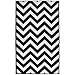 Garland Rug Chevron Area Rug, 5 by 7-Feet, Large, Black/White