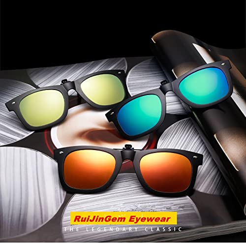 Image of Sunglasses fit over Glasses Clip On Polarized sunglasses for Prescription Glasses Flip Up Fishing Driving Glasses
