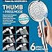 Cobbe Filtered Shower Head with Handheld, High Pressure 6 Spray Mode Showerhead with Filters, Water Softener Filters Beads for Hard Water - Remove Chlorine - Reduces Dry Itchy Skin, Chrome