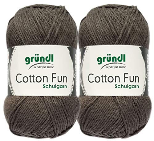 Gründl Cotton Fun - Hilo para ganchillo (3 x 50 g, algodón 100%), diseño de búhos