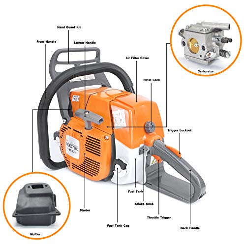 NEO-TEC Gas ChainSaw NS872 for MS381 2-Cycle Power Head 72cc 25