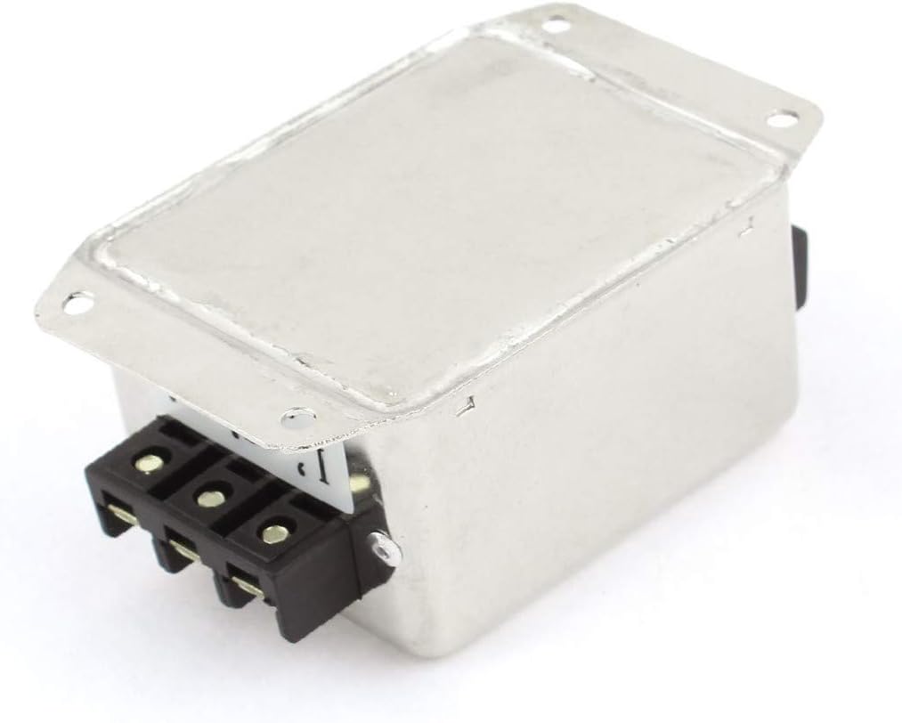 NEW LON0167 AC 115/250V 20A 6 Screw Terminals Power Line EMI Filter Silver Tone(AC 115 / 220V For UAE 20A 6 Schraubklemmen Power Line EMI Filter Silver Tone