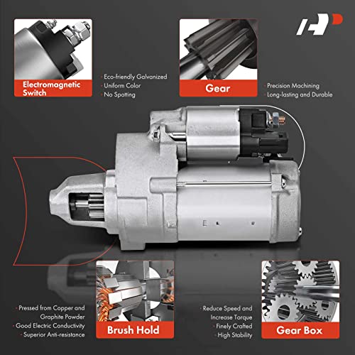 A-Premium Starter Motor Compatible with BMW X5, X6, 550i 650i 750i 750Li xDrive, Alpina B7 B7L xDrive, 3.0L 4.4L, 12V 1.6KW 9 Teeth Clockwise, Replace# 12-41-7-577-257 by A-Premium - Image 5
