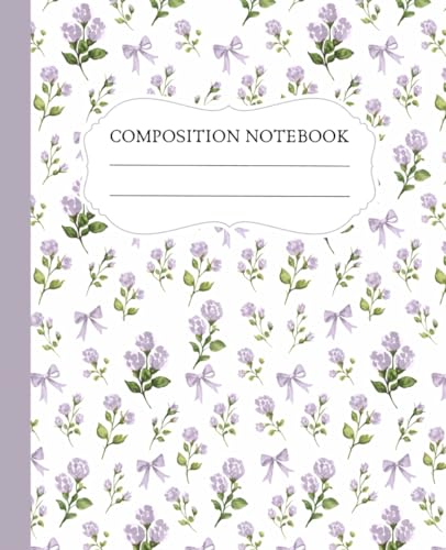 Lilac Coquette Composition Notebook: Girly Aesthetic | College Ruled | 110 Pages | Perfect for School or Work