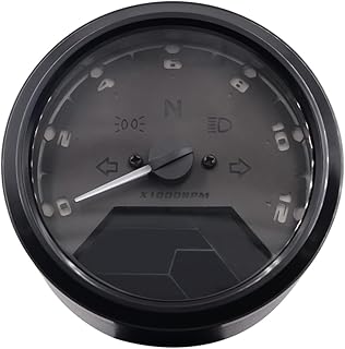 Motorcycle Odometer CS-363 Universal Motorcycle Speedometer Tachometer Digital Backlight Dial Fuel Meter Dashboard Gauges Odometer