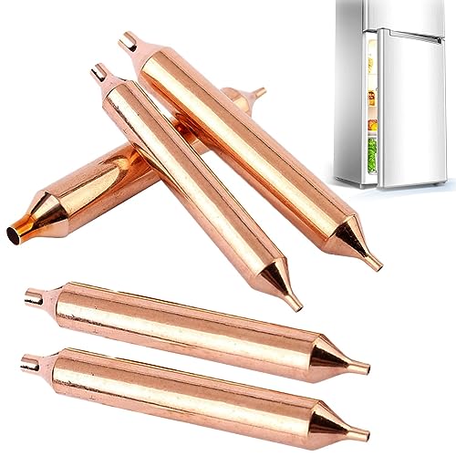 5 Piezas de Filtro de Refrigerador de Cobre Secador,19 Mm x 127 Mm Accesorios Frigoríficos Congeladores Atrevidos y Alargados, Filtros de Refrigeración para Refrigerador Filtro de Cobre Secador