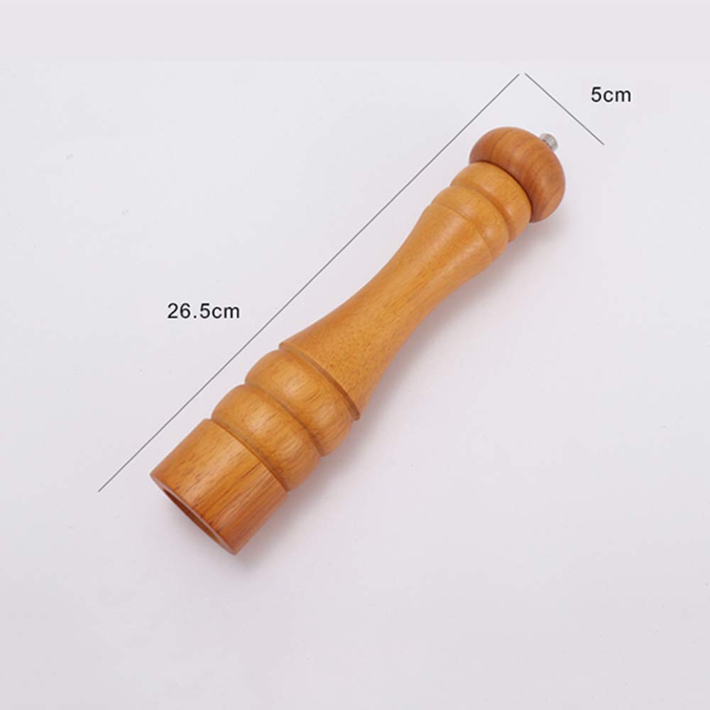 Młynek do soli i pieprzu, regulowany drewniany zestaw młynków do soli i pieprzu, ręczny młynek do soli i pieprzu z rdzeniem ze stali węglowej, 26,5 cm