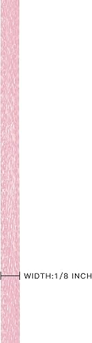 Miniatura 497 de Cinta de satén rosa polvoriento de doble cara de 1/4 pulgadas x 50 yardas, cintas de poliéster polvorientas para envolver regalos, cinta de tela