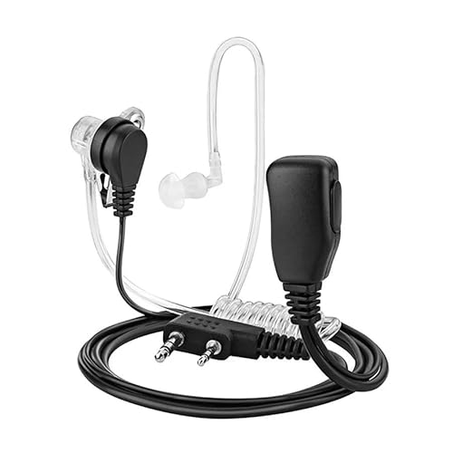 Kenwood Security Headset Funkgerät Ohrhörer Kopfhörer Schallschlauch Mikrofon - 2 -Pin 2,5mm 3,5mm Klinke Metall Clips