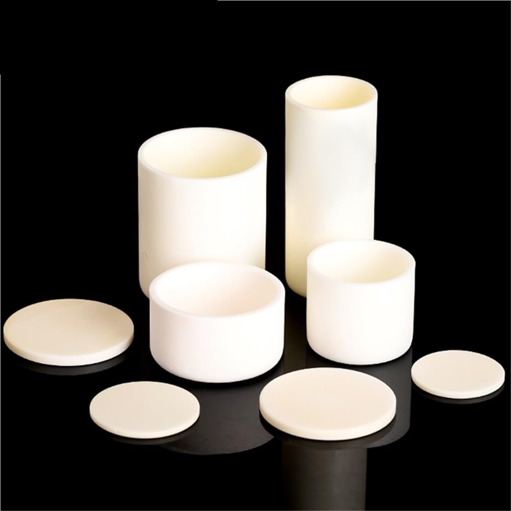 High-Density Alumina Cylindrical Moulds with Lid - 0.8 to 70ml Melting Crucible for Industrial and Laboratory Use(16 x 20mm x 3)