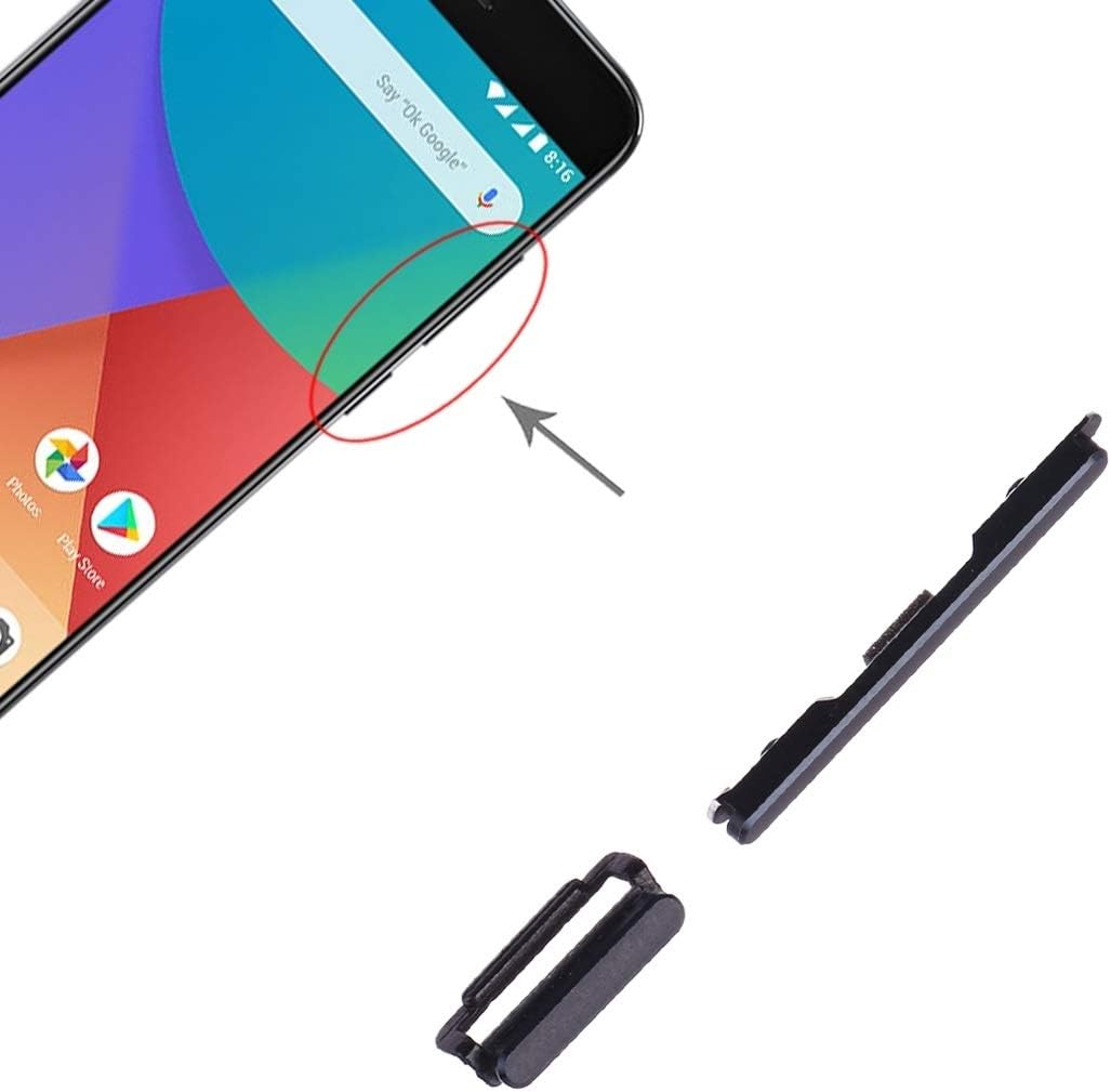 HAIJUN Mobile Phone Replacement Parts Power Button and Volume Control Button for Xiaomi Mi 5X / A1 (Black) Flex Cable (Color : Black)