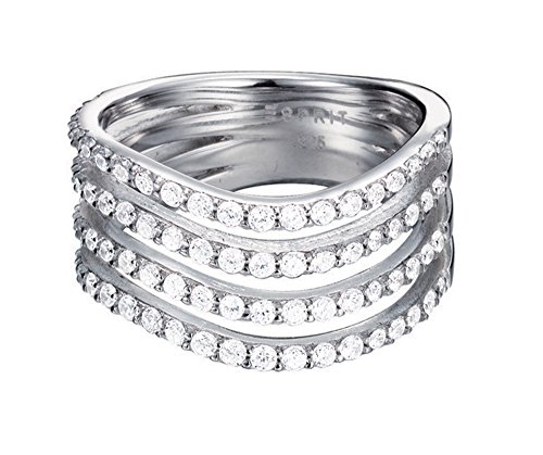 Esprit Essential - Bague - Argent 925 - Oxyde de Zirconium - ESRG92843C170 - T 57 (18.1)