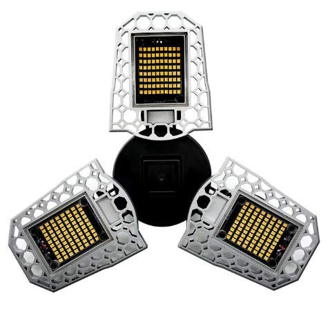 BulbrightLED Foldable Garage Light Bulb 80W, E27 Socket, 6000K Cool White, 9600 Lumen, LED Bulb for Indoor Outdoor Garage Factory Warehouse Backyard Garden (Cool White-6000K, 80W)