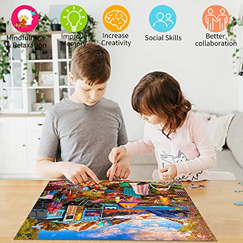Erwachsene 1000 Teile für Puzzles,Puzzle 1000 Teile,Home Decoration Puzzle,Wilderness Tour (70 * 50cm) – Bild 7