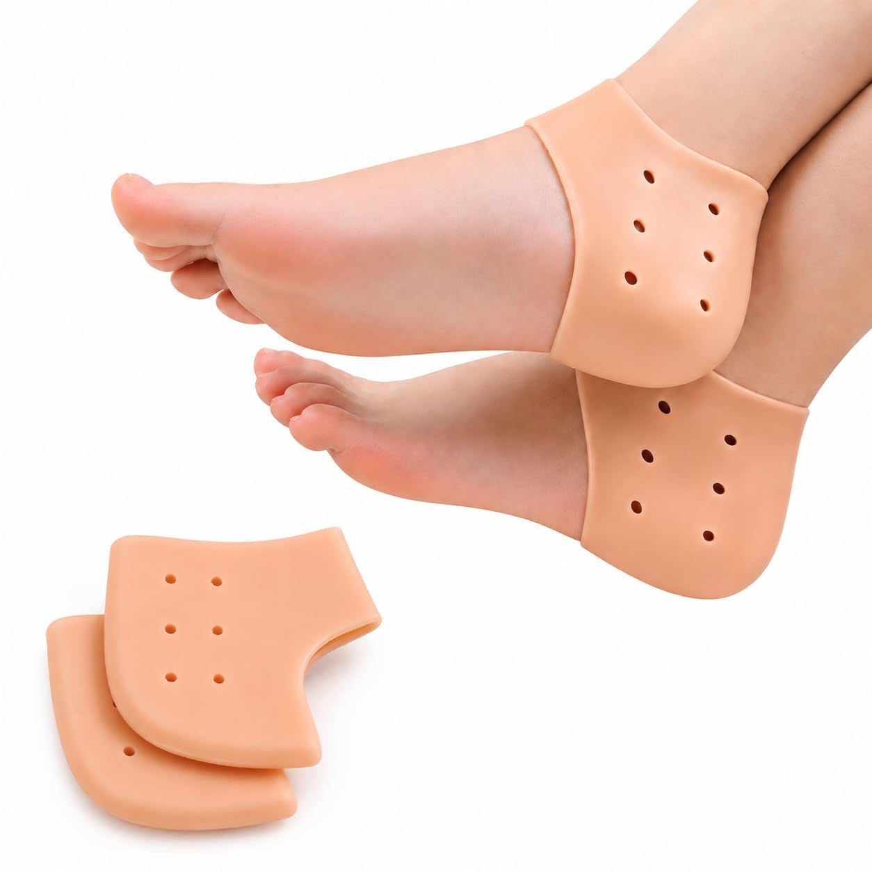 Silicone Socks Full Size Socks,Moisturizing Socks Foot Anti Cracking Care Skin Socks For Dry Feet Cracked Heel Repair Heel Softener Foot Care-Sock For Women For Men(Free Size)-image-34