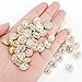 Premium Crystal Rhinestone Stitching,50pcs Bright Flat Back Beaded Buttons with Diamonds,DIY Craft is Great for Clothing,Clothing,Bags,Shoes,Dresses,Wedding Party Decoration(Clear)