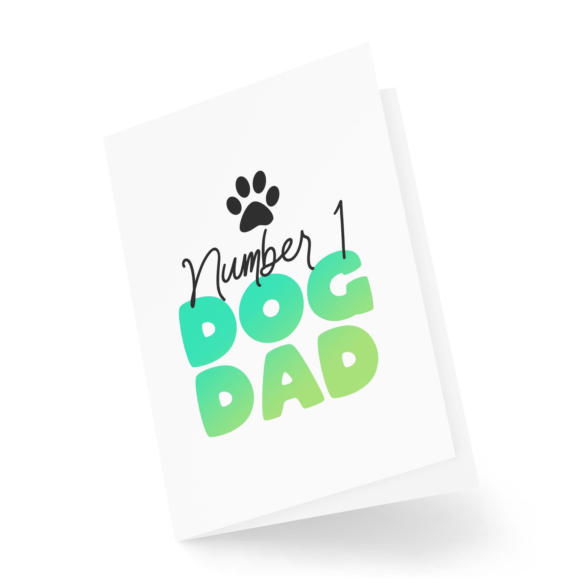 Cards from the Dog - Number 1 Dog Dad - Pet Owner Cards - Father's Day cards from the dog - Puppy Cards - CBH1701 - Image 3