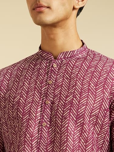 Image of DIWAS BY MANYAVAR Men's Cotton Blend Printed Kurta (1pc)