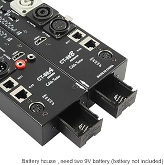MFL. Detachable Advanced Cable Tester Line Audio Finder Black Cables Checker 10-Way Switch Wire Tracker with LED Indicators, Separate Working Mode, Rectangular