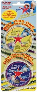 Pepperell SMJ25BO1 Stretch Magic Bead and Jewellery Cords 1 mm x 25 m and 0.8 mm x 5 m, Clear