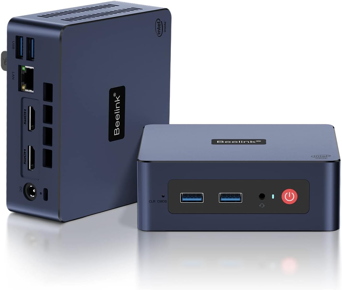 Mini Pc, Beelink MiniS with 11th Gen Processor N5095,8GB DDR4 256GB SSD Mini Desktop Computers,Win 11 Pro Small Pc, Support Dual HDMI2.0 4K UHD/2.4G/5G Dual WiFi/BT4.0/Gigabit Ethernet for Home/Office