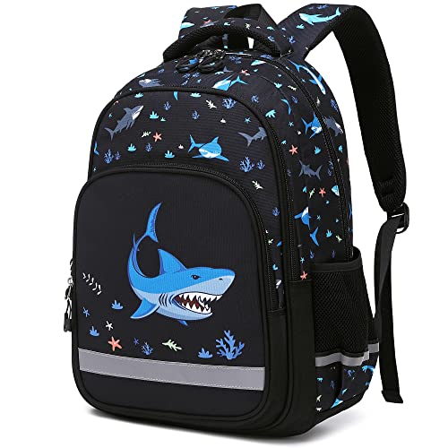 Kouxunt Hai Schulrucksack Mädchen Jungen, Rucksack Schule Schultaschen Schulranzen für Kinder Teenager