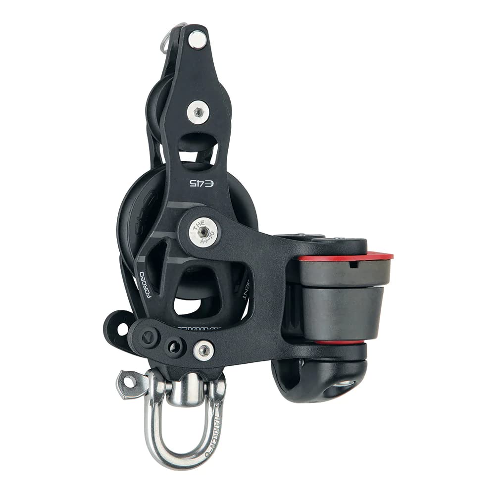 HARKEN Premium Sailing 45mm Element Swivel Boat Block w/Cam Cleat and Becket, Part 6234