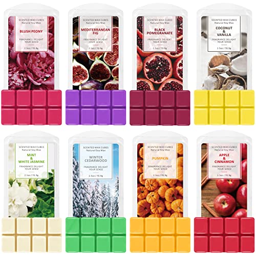 Image of SCENTORINI Wax Melts, Fall Scented Wax Cubess for Wax Warmer, 8 Pack*2.5 oz