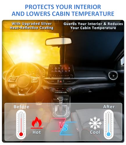 Image of Windshield Sun Shade for 2017-2025 2026 Mazda CX-5, Car Front Window Sunshade with 240T Sun Visor Protector Blocks UV Rays Heat Sun Shield Accessories (Mazda CX5)