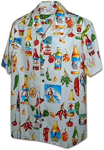 Chili hot sauce men's cotton shirts cream 3xl 410-3840