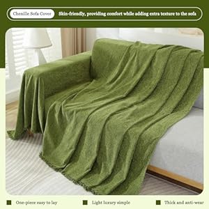   DREAMINGO-Sofa-Covers-Herringbone-Jacquard-Modern-Minimalism-Couch-Cover-Wear-Resistant-Green-Futon-Couch-Cover-for-3-Cushion-Couch-Sofa-Pet-Friendly-Washable-Sofa-Slipcovers-for-Dogs-71x118