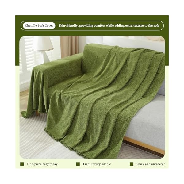   DREAMINGO-Sofa-Covers-Herringbone-Jacquard-Modern-Minimalism-Couch-Cover-Wear-Resistant-Green-Futon-Couch-Cover-for-3-Cushion-Couch-Sofa-Pet-Friendly-Washable-Sofa-Slipcovers-for-Dogs-71x118