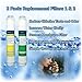 Pure Blue H2O 2 Pack Replacement Filters for Four Stage Reverse Osmosis Water Filtration System