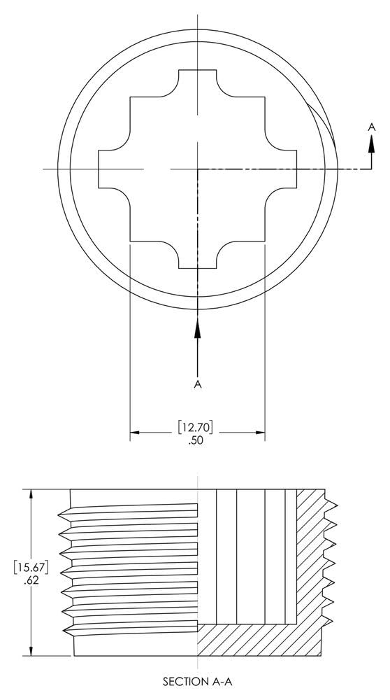 Caplugs 99394680 - Tapón roscado de plástico para accesorios de tubería P-68V, PE-HD, para conectar tamaño de rosca 3/4 NPT", rojo (Pack de 40)