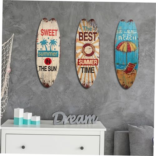 Plaque murale bois océan 3pcs pour déco bar
