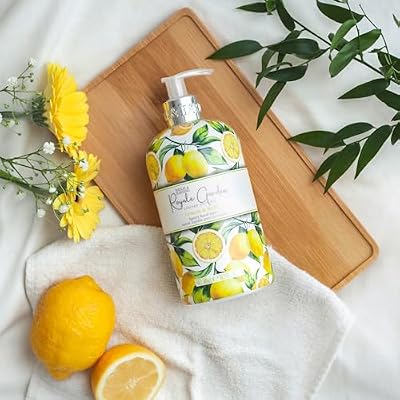 Baylis & Harding Liquid Hand Soap Wash with Dispenser, Royale Garden, Lemon & Basil, 16.9oz/500ml