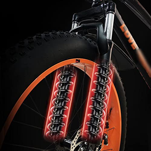 LANAZU Adult Bikes, Mountain Bikes, Fat Tire Snow Bikes, Off-road Bikes for Men and Women, Students - Image 4