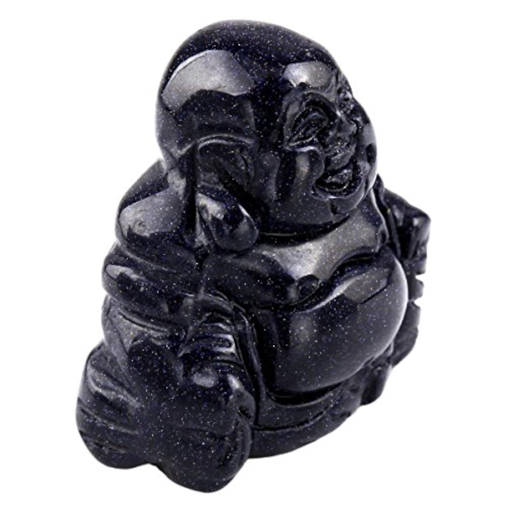 rockcloud Healing Crystal Gemstone Carved Laughing Happy Buddha